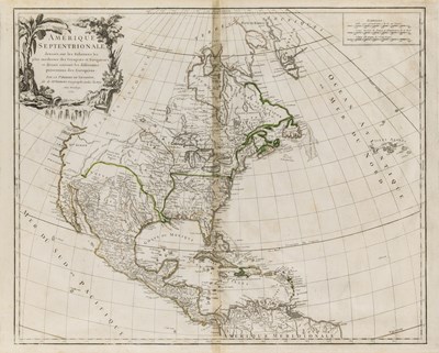 Lot 209 - A French map of North America at the time of the French & Indian War