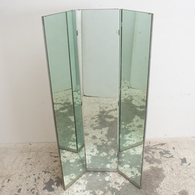 Lot 221 - Modern Three-Panel Mirrored Screen