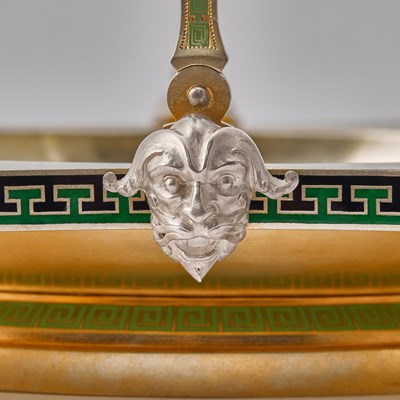 Lot 65 - Rare Russian Silver-Gilt and Champlevé Enamel Tea and Coffee Service