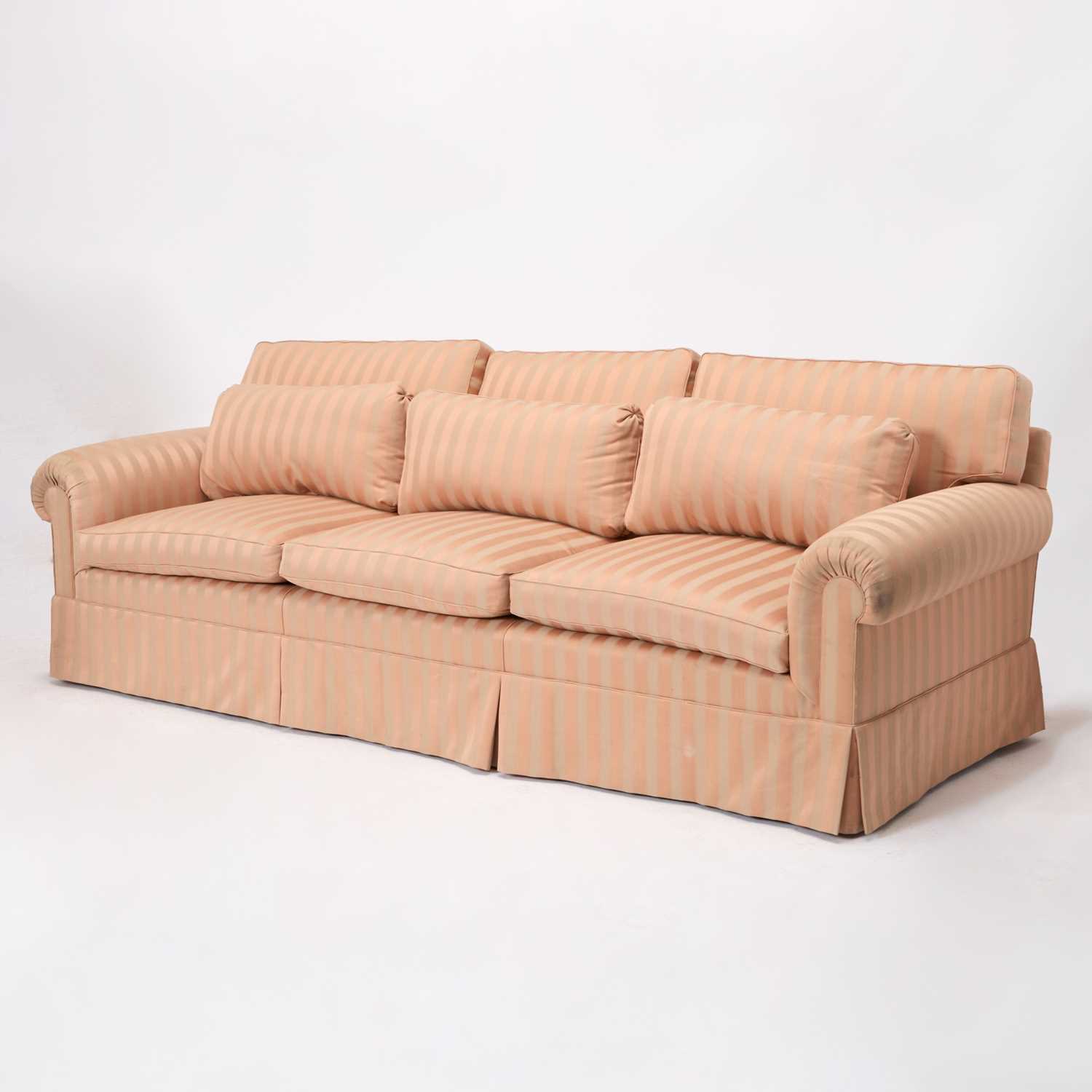 Lot 170 - Striped Silk Upholstered Sofa