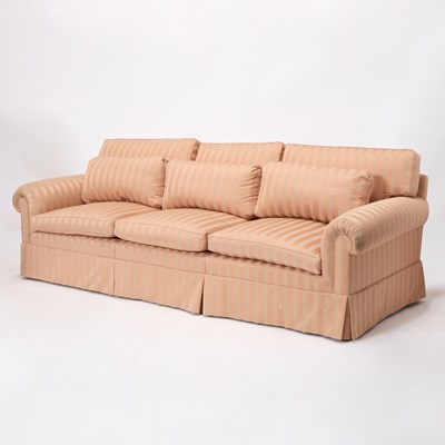 Lot 170 - Striped Silk Upholstered Sofa