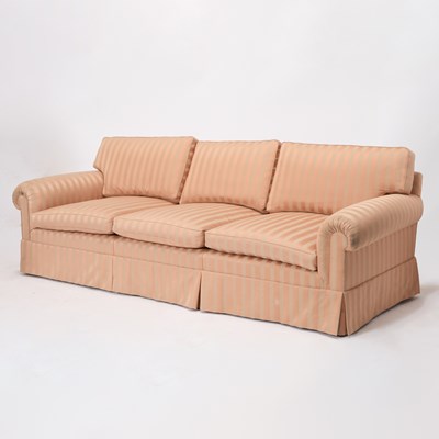 Lot 170 - Striped Silk Upholstered Sofa
