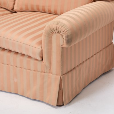 Lot 170 - Striped Silk Upholstered Sofa