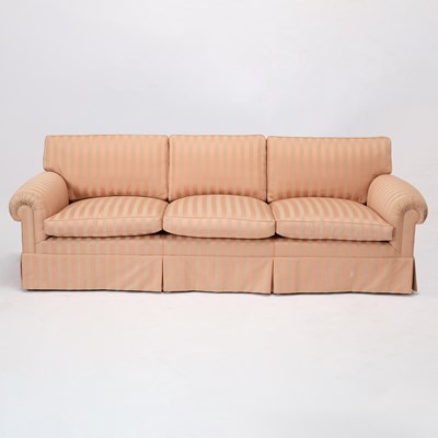 Lot 170 - Striped Silk Upholstered Sofa