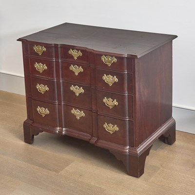 Lot 46 - Chippendale Mahogany Block-front Chest Drawers