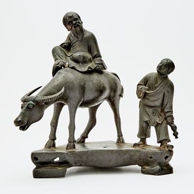 Lot 78 - A Chinese Bronze Figural Censer