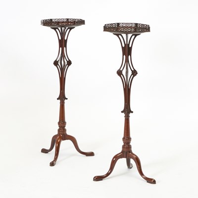Lot 176 - Pair of George III Style Mahogany Torchieres