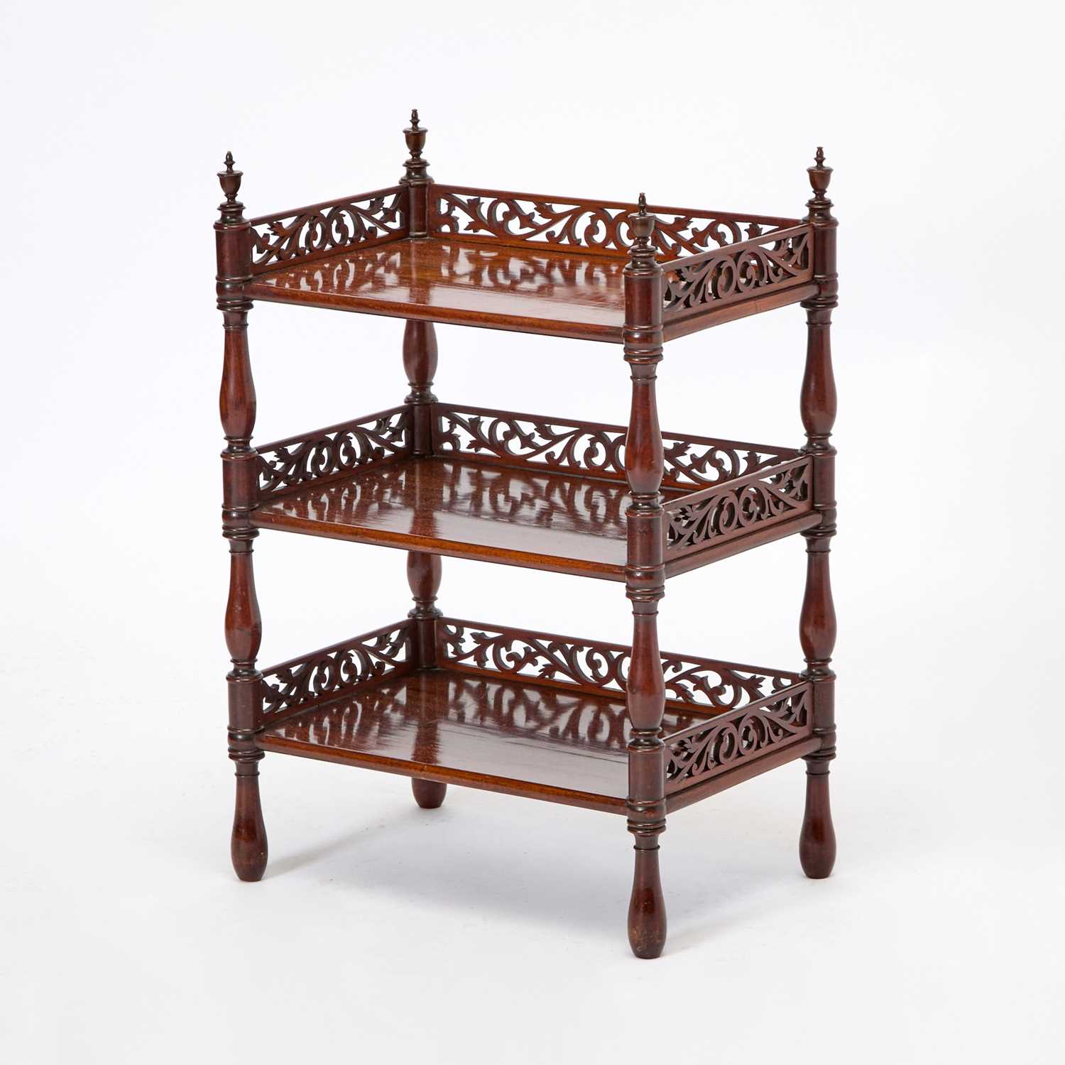 Lot 179 - Victorian Mahogany Three-Tier Side Table