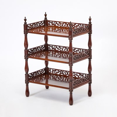 Lot 179 - Victorian Mahogany Three-Tier Side Table