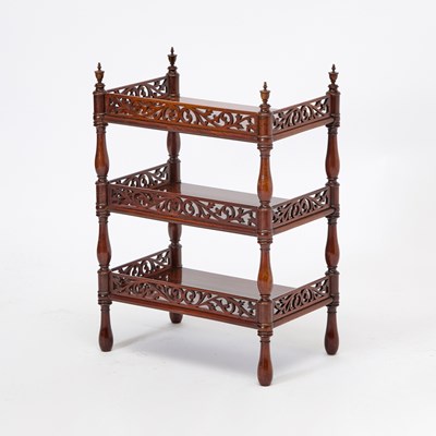 Lot 179 - Victorian Mahogany Three-Tier Side Table