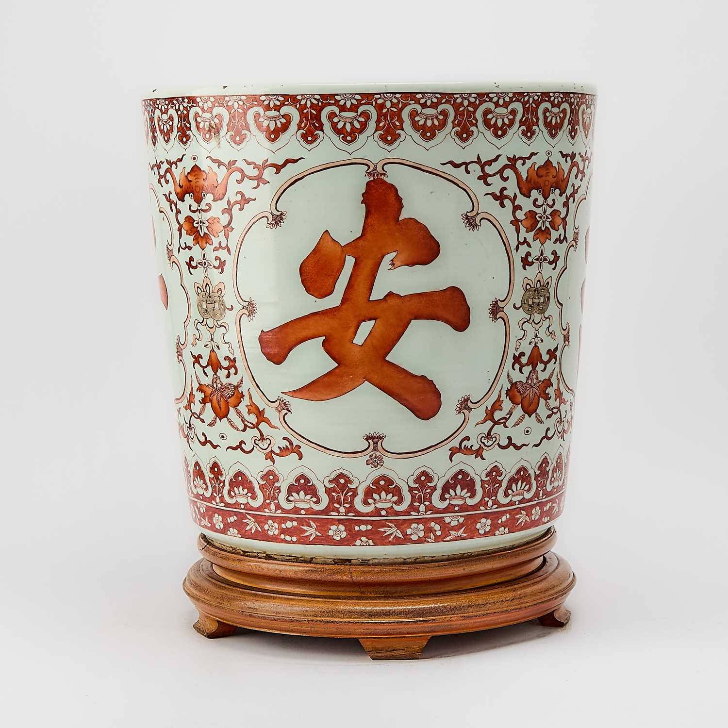 Lot 188 - Asian Style Iron Red Porcelain Jardinière