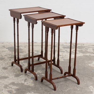 Lot 222 - Nest of Three George III Style Mahogany Tables