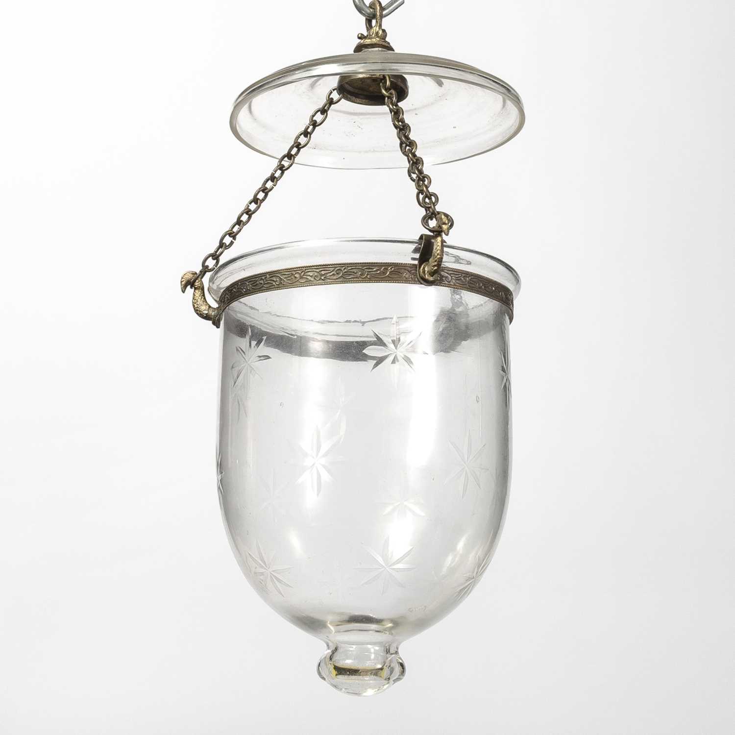 Lot 143 - Etched Glass Hanging Lantern