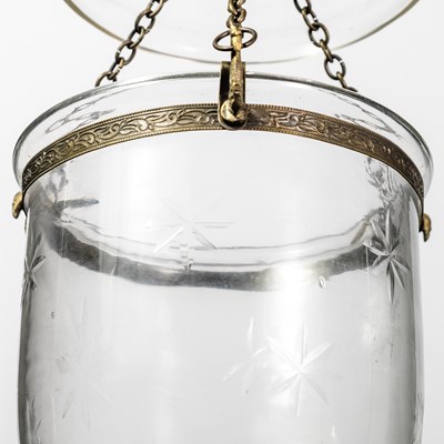 Lot 143 - Etched Glass Hanging Lantern