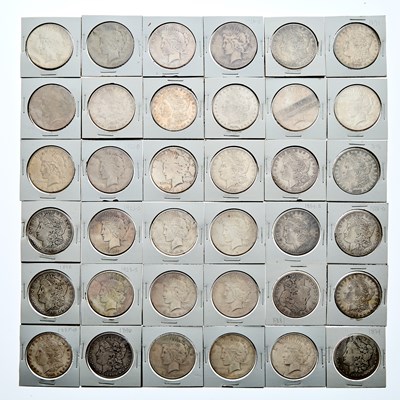 Lot 52 - United States - Group of Morgan & Peace Dollars