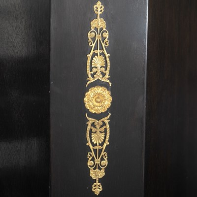 Lot 153 - Black Painted Wood and Gilt Metal Mounted Pedestal