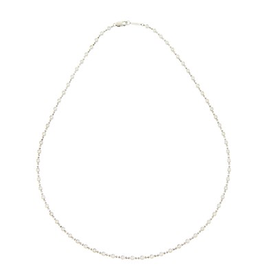 Lot 1199 - Tiffany & Co. Platinum and Diamond 'Swing' Chain Necklace