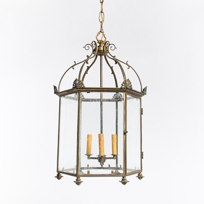 Lot 589 - Regency Gilt-Bronze Hall Lantern, Early 19th Century