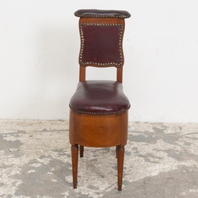 Lot 169 - Louis XVI Style Leather Upholstered Walnut Bidet