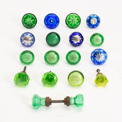 Lot 307 - Group of Colored Glass Door Handles