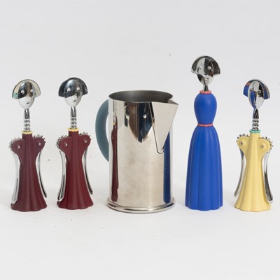 Lot 207 - Group of Alessi Stainless Steel and Plastic Bar Articles