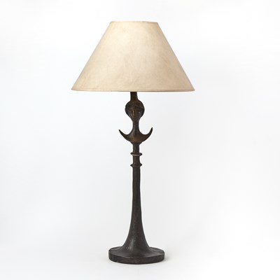 Lot 95 - Bronzed Composition "Tête de Femme" Style Lamp