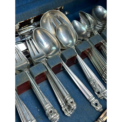 Lot 1245 - International Silver Company "Royal Danish" Pattern Sterling Silver Flatware Service