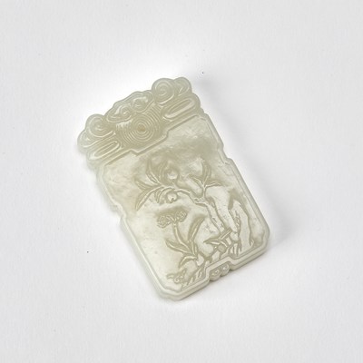 Lot 403 - A Chinese White Jade Pendant