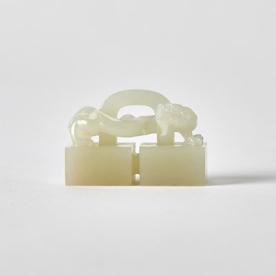Lot 380 - A Chinese White Jade Seal
