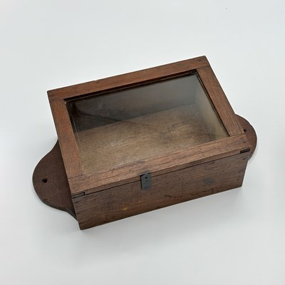 Lot 1181 - Shaker Walnut Glazed Wall Box
