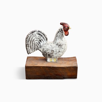 Lot 1204 - Painted Cast Iron "Rainbow Tail" Windmill Weight