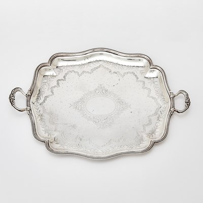 Lot 220 - French Silver Two Handled Tray