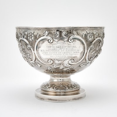 Lot 176 - Victorian Sterling Silver Presentation Punch Bowl