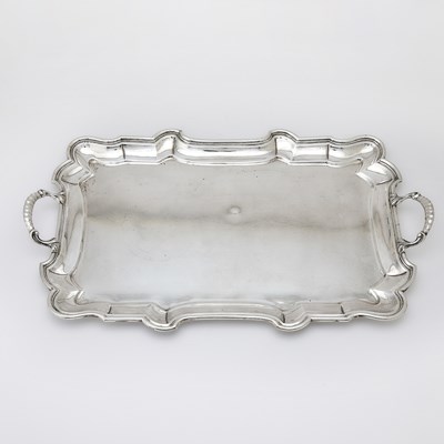 Lot 207 - Continental Sterling Silver Two Handled Tray