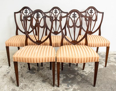 Lot 60 - Set of Five Shield Back Side Chairs