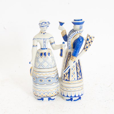 Lot 64 - Hollohaza Hungary Hand-Painted Porcelain Figure of Couple