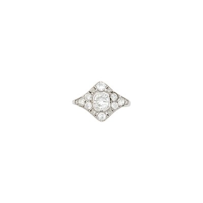 Lot 1058 - Platinum and Diamond Ring