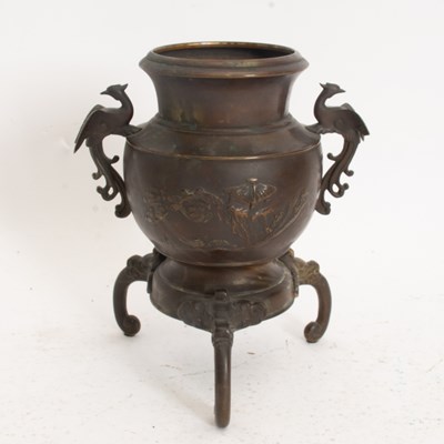 Lot 73 - Japanese Bronze Ikebana Usubata Vase