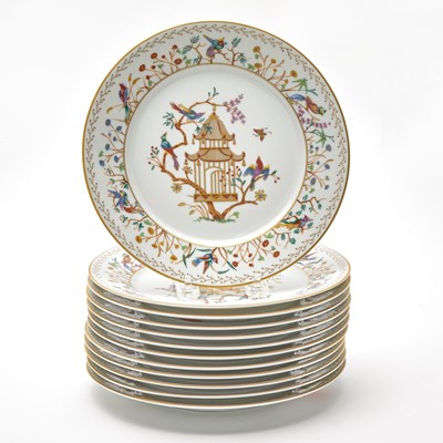 Lot 200 - Set of Twelve Tiffany Limoges Audubon Salad Plates