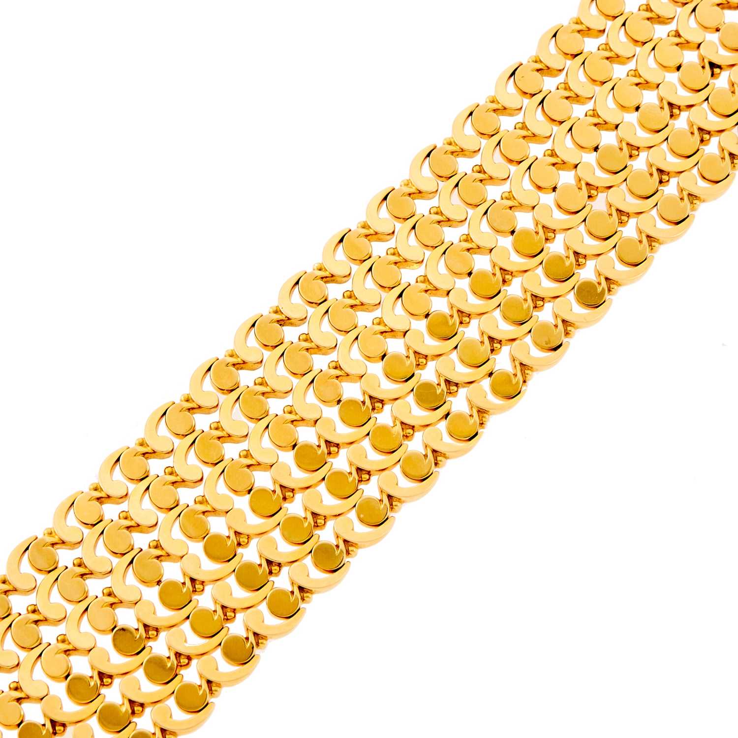 Lot 1020 - Wide Gold Bracelet