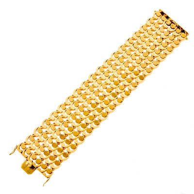 Lot 1020 - Wide Gold Bracelet