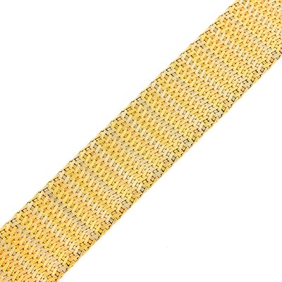 Lot 1041 - Wide Tricolor Gold Bracelet