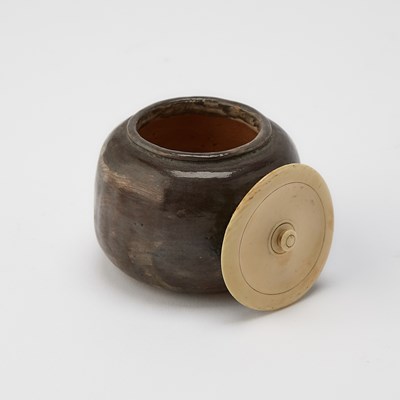 Lot 92 - Japanese Brown Glazed Pottery Jar