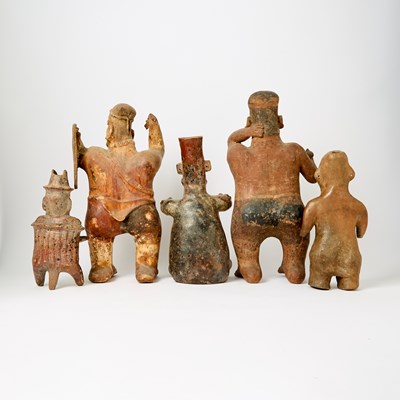 Lot 91 - Group of Five Pre-Columbian Pottery Figures