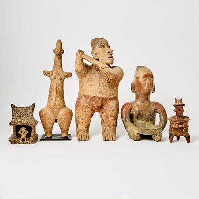 Lot 90A - Group of Five Pre-Colombian Pottery Figures