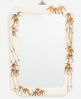 Lot 138 - Mid Century Bamboo Decorated Mirror