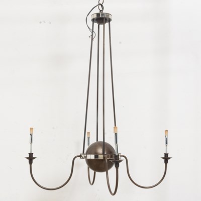 Lot 103 - Metal Four-Light Chandelier