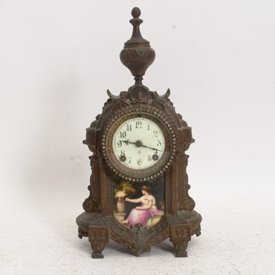 Lot 106 - French Style Bronze Mantle Clock