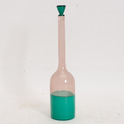 Lot 113 - Venini Murano Blown Glass "Incalmo" Bottle and Stopper