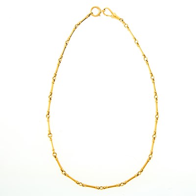 Lot 1047 - Gold Fob Chain Necklace